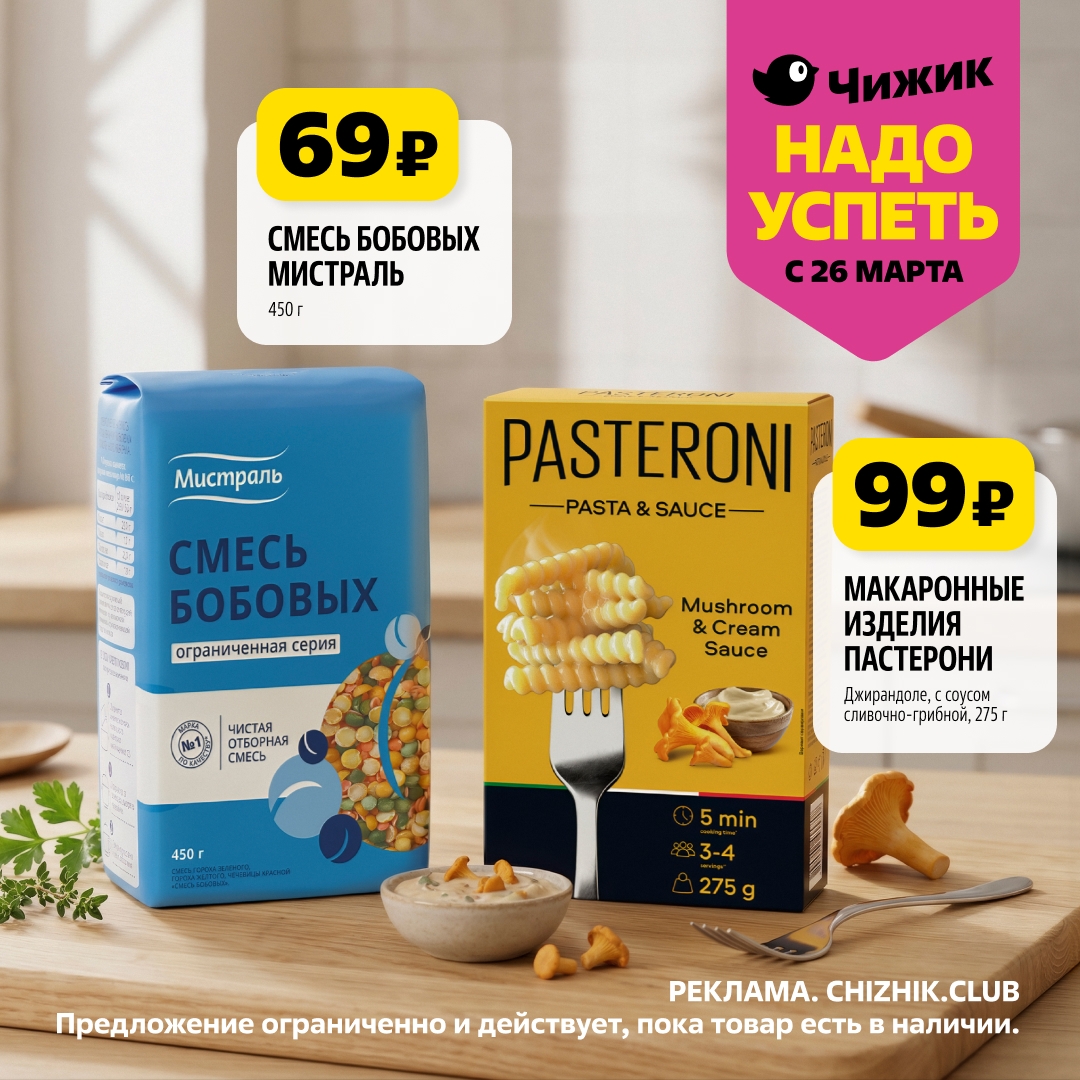 Акции Чижик с 26 марта 2026 — каталог скидок